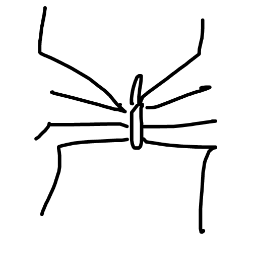 Spider drawing by vale