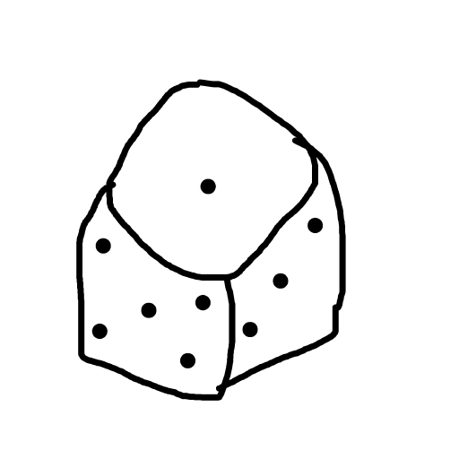 Dice drawing by carla