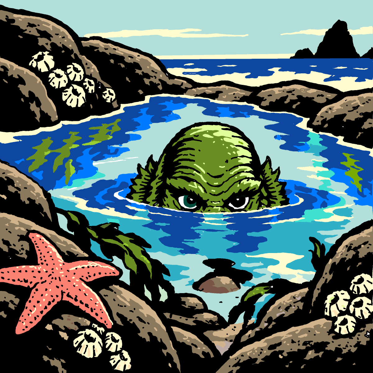 Tide Pool drawing by Guardianoflives