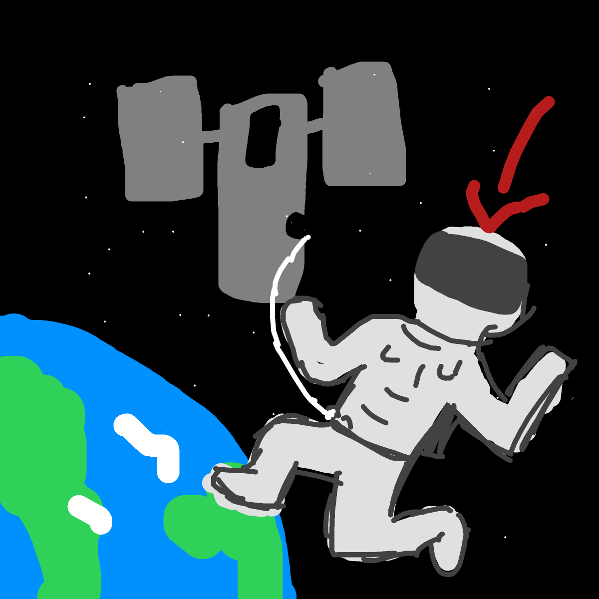 Spacesuit drawing by marcool