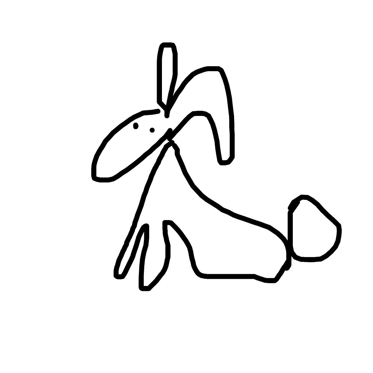 Rabbit drawing by draw-pure-code