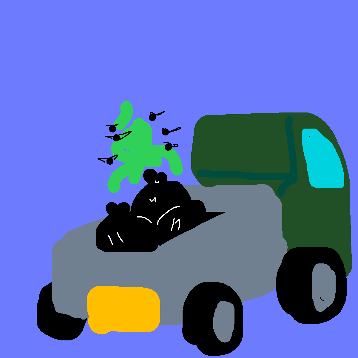 Garbage Truck drawing by knoxy