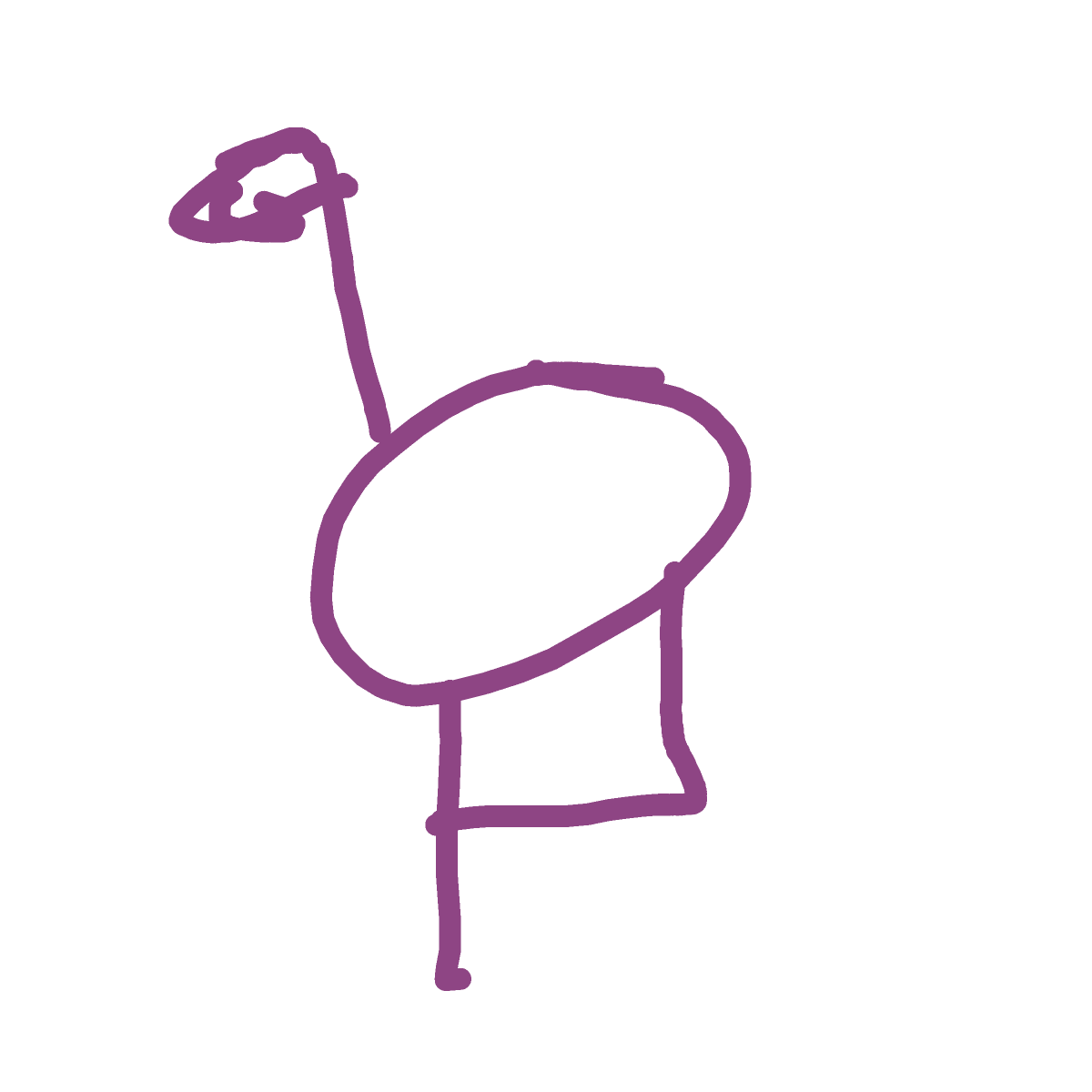Dancing Flamingo drawing by Betsy
