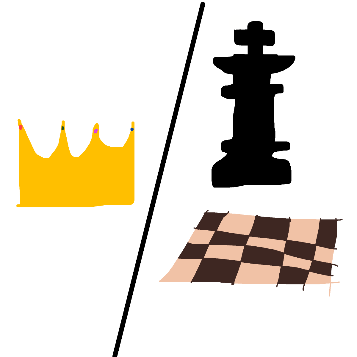 King drawing by iron