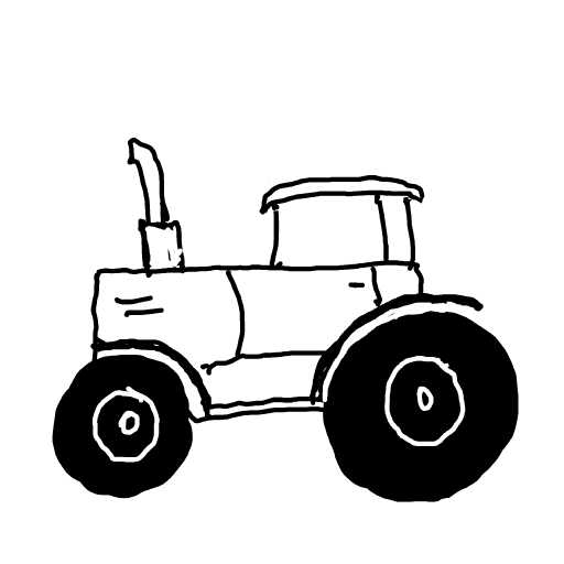 Tractor drawing by grape-mild-agent