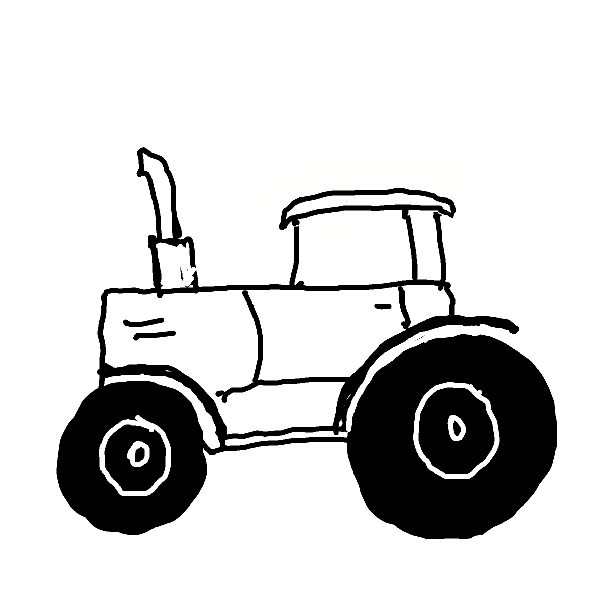 Tractor drawing by grape-mild-agent