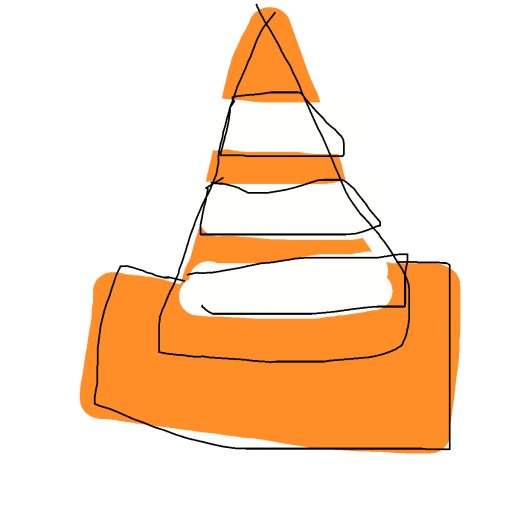 Traffic Cone drawing by sea-draw-blade
