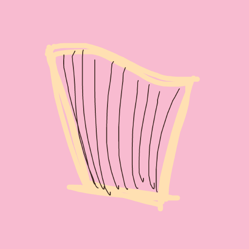 Harp drawing by beanieweenie