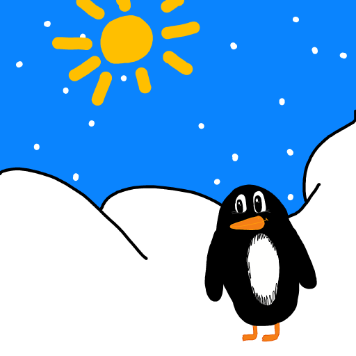 Penguin drawing by moon-plus-guru