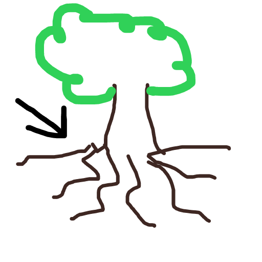 Root drawing by pikapikachuu