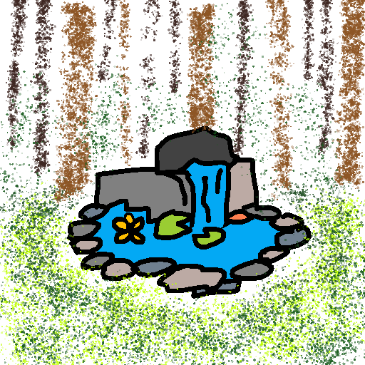 Pond drawing by nammy