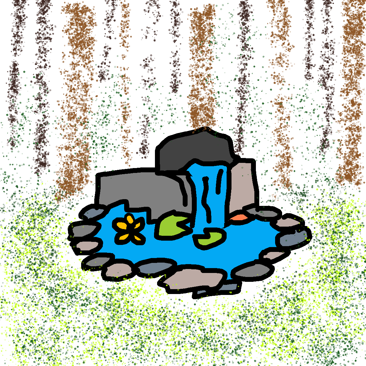 Pond drawing by nammy