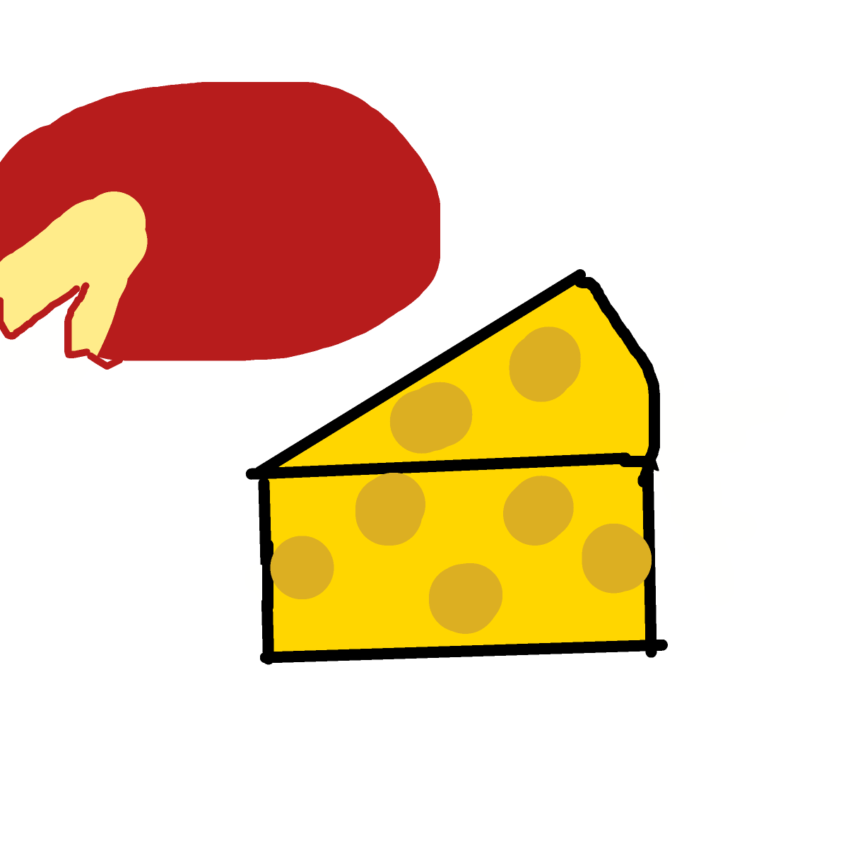 Cheese drawing by brush-star-site
