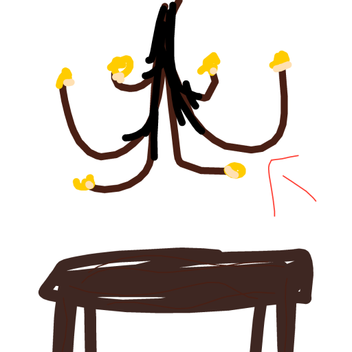 Chandelier drawing by kckitty