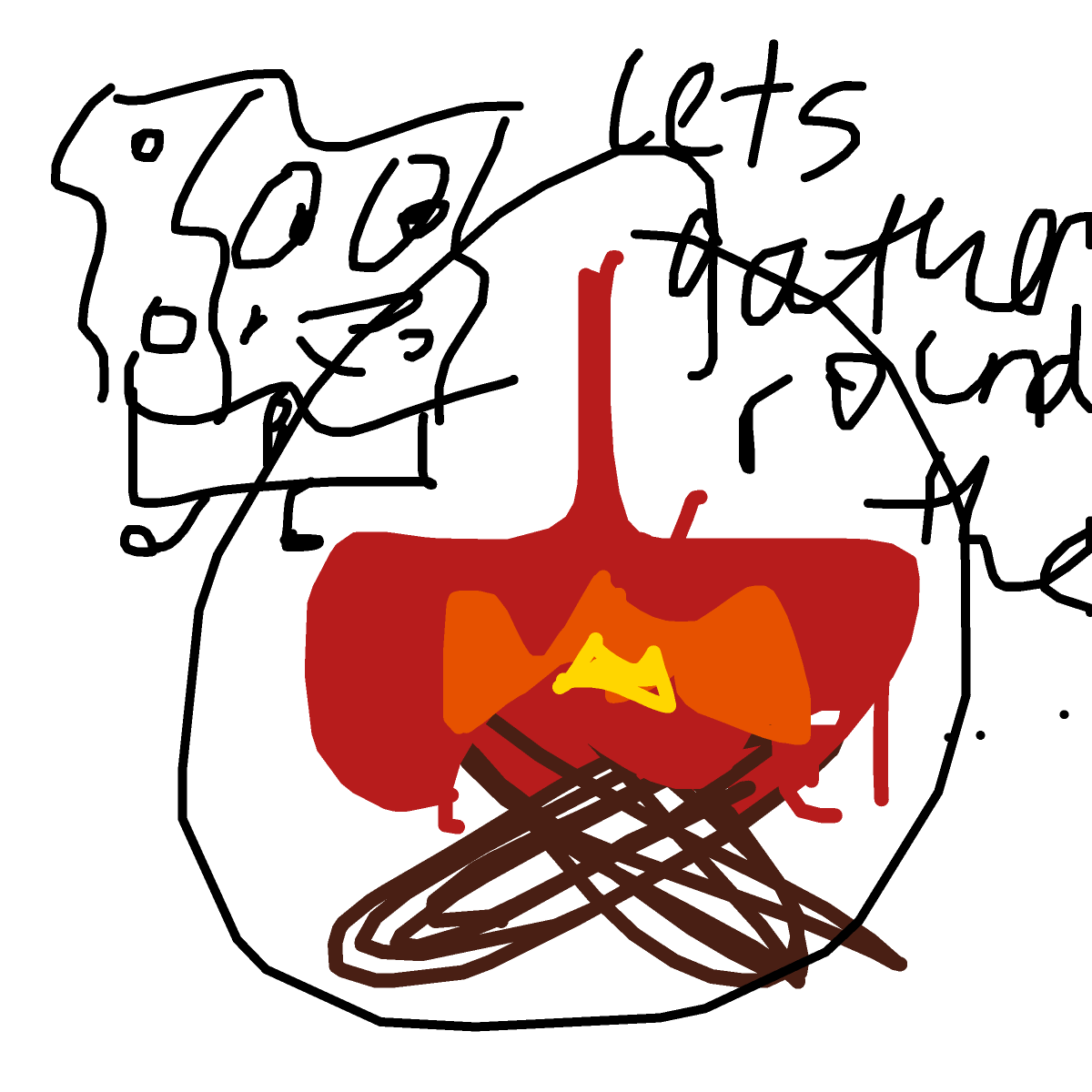 Campfire drawing by tittychakras