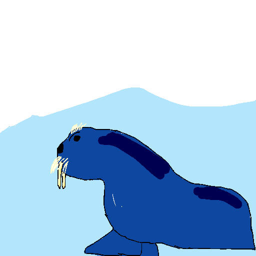 Walrus drawing by pancakes palette