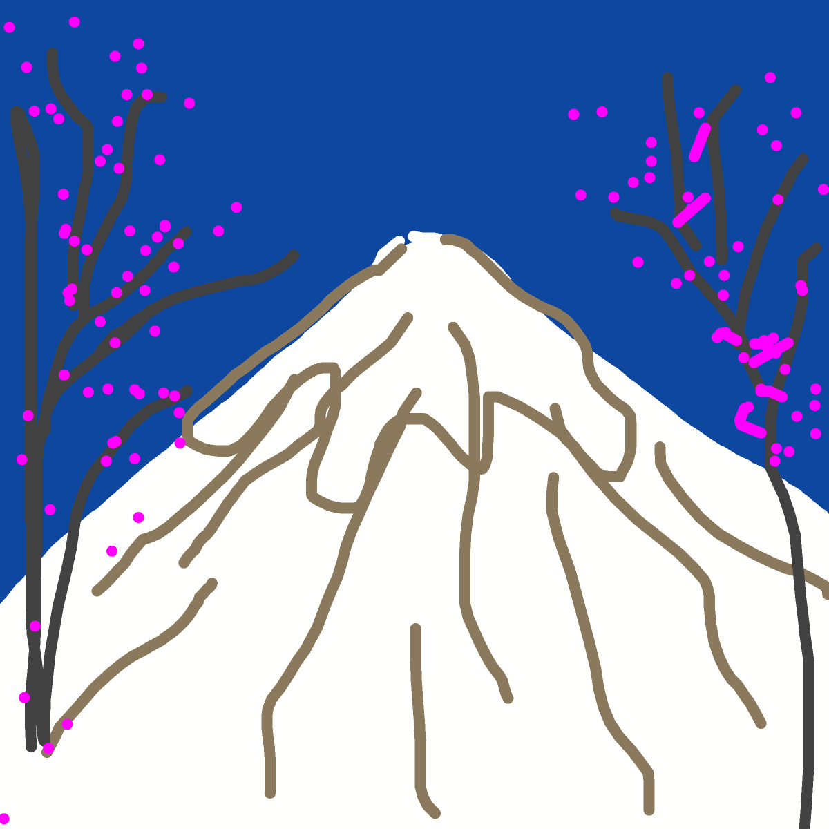 Mount Fuji drawing by grape-icy-bliss