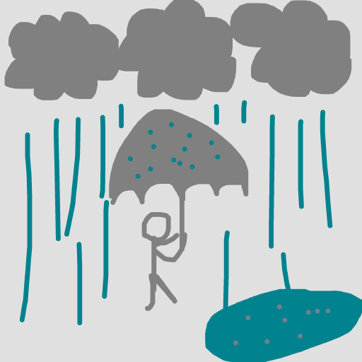 Rain drawing by ms lady