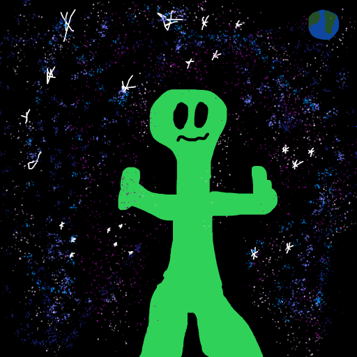 Alien drawing by clear-cyan-drive