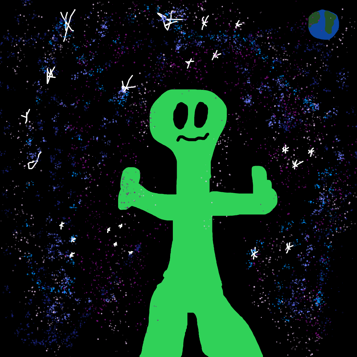 Alien drawing by clear-cyan-drive