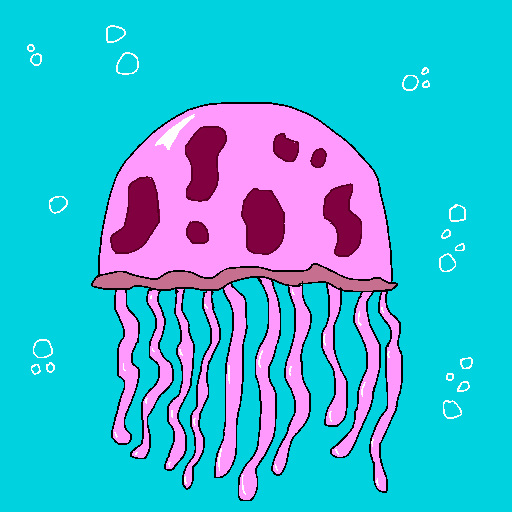 Jellyfish drawing by pancakes palette