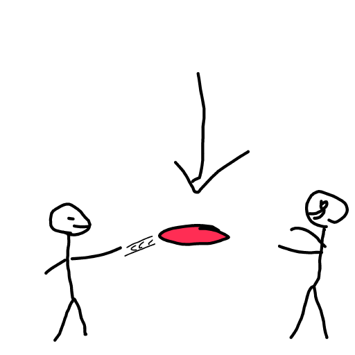 Frisbee drawing by Nuss