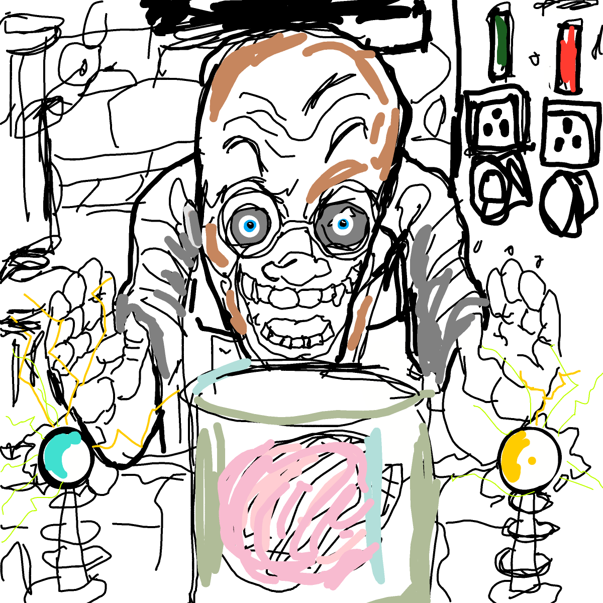 Mad Scientist drawing by ninja
