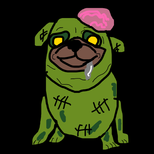 Zombie Dog drawing by countnicula