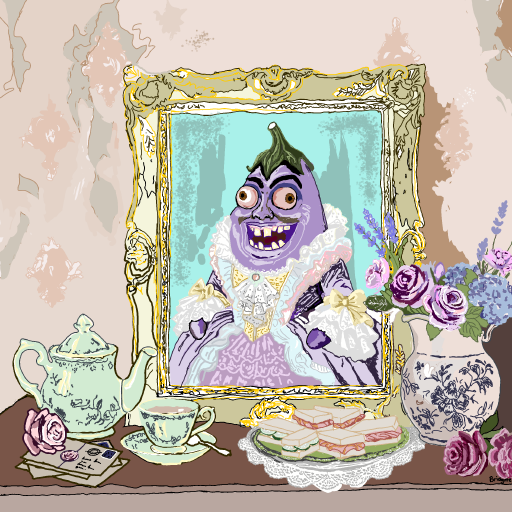 Eggplant drawing by Bridgitte