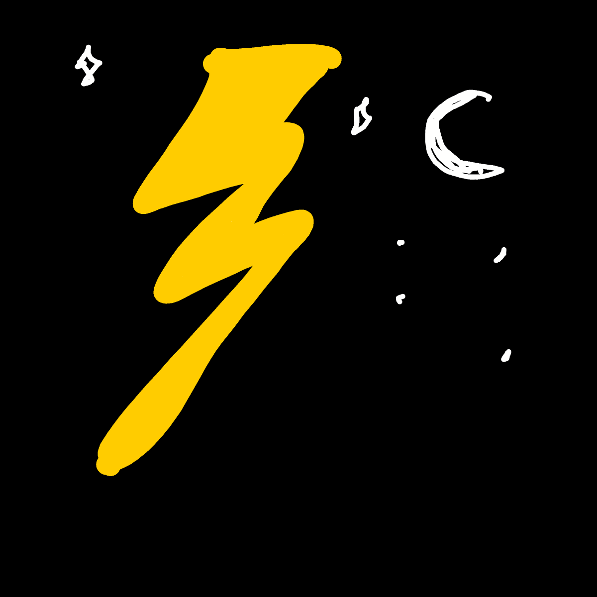 Thunder drawing by Shew