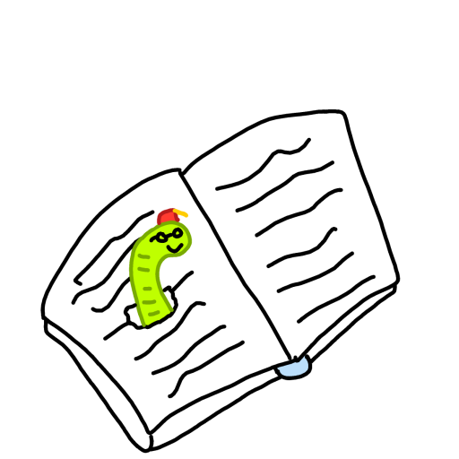Bookworm drawing by conn0rr