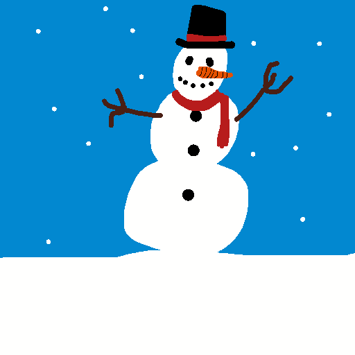 Snowman drawing by jashezilla