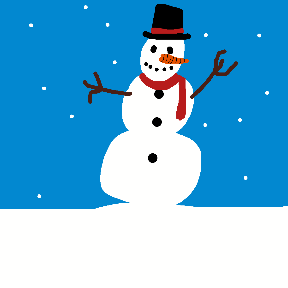 Snowman drawing by jashezilla