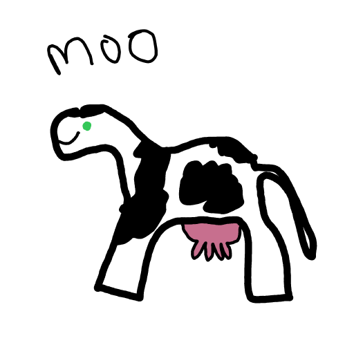 Cow drawing by sonic-amber-way