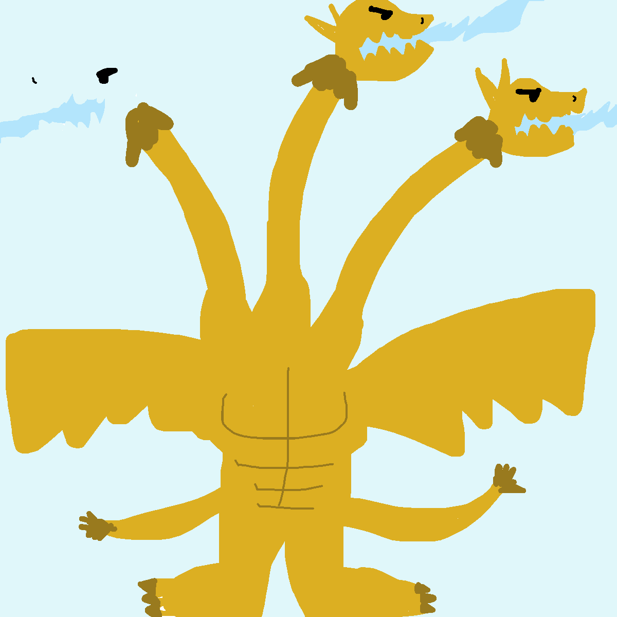 Ghidorah drawing by jashezilla