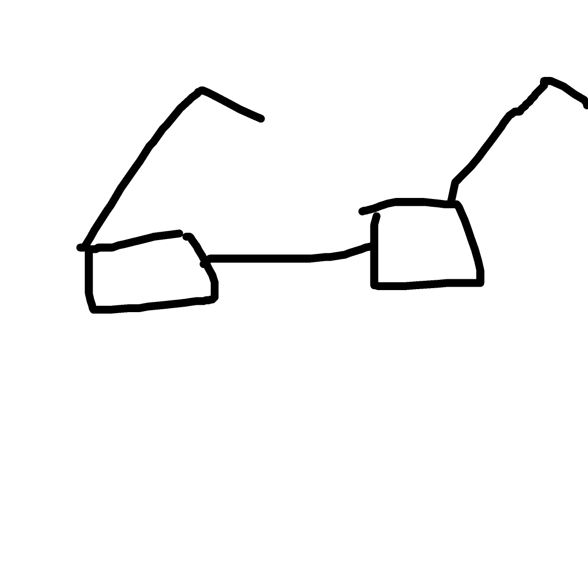 Glasses drawing by rose