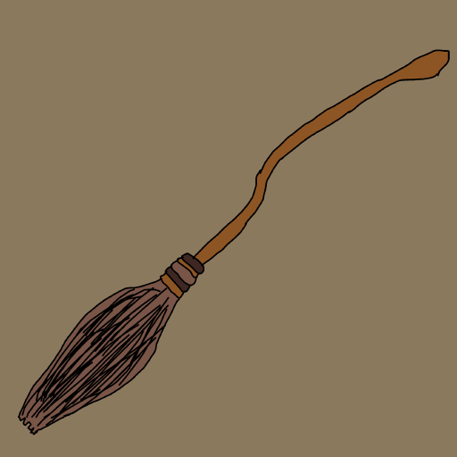 Broomstick drawing by monthra