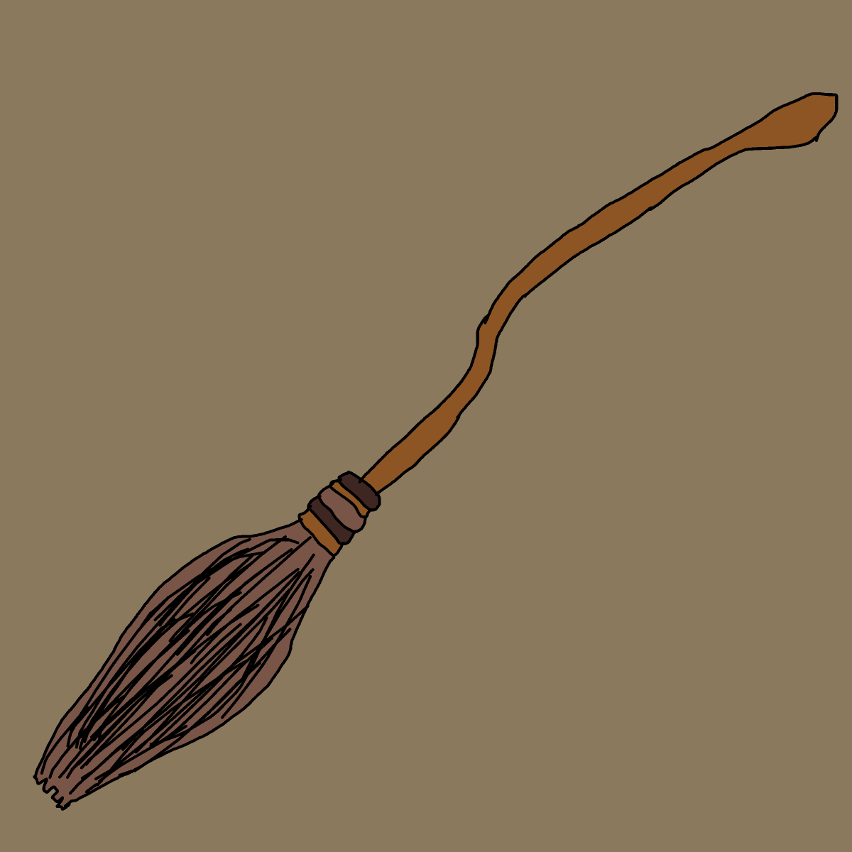 Broomstick drawing by monthra