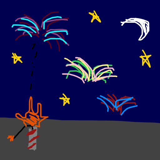 Firework drawing by oxox