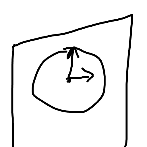 Wall Clock drawing by bia