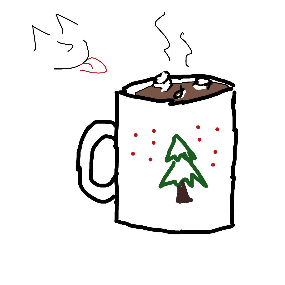 Hot Cocoa drawing by modernmammal