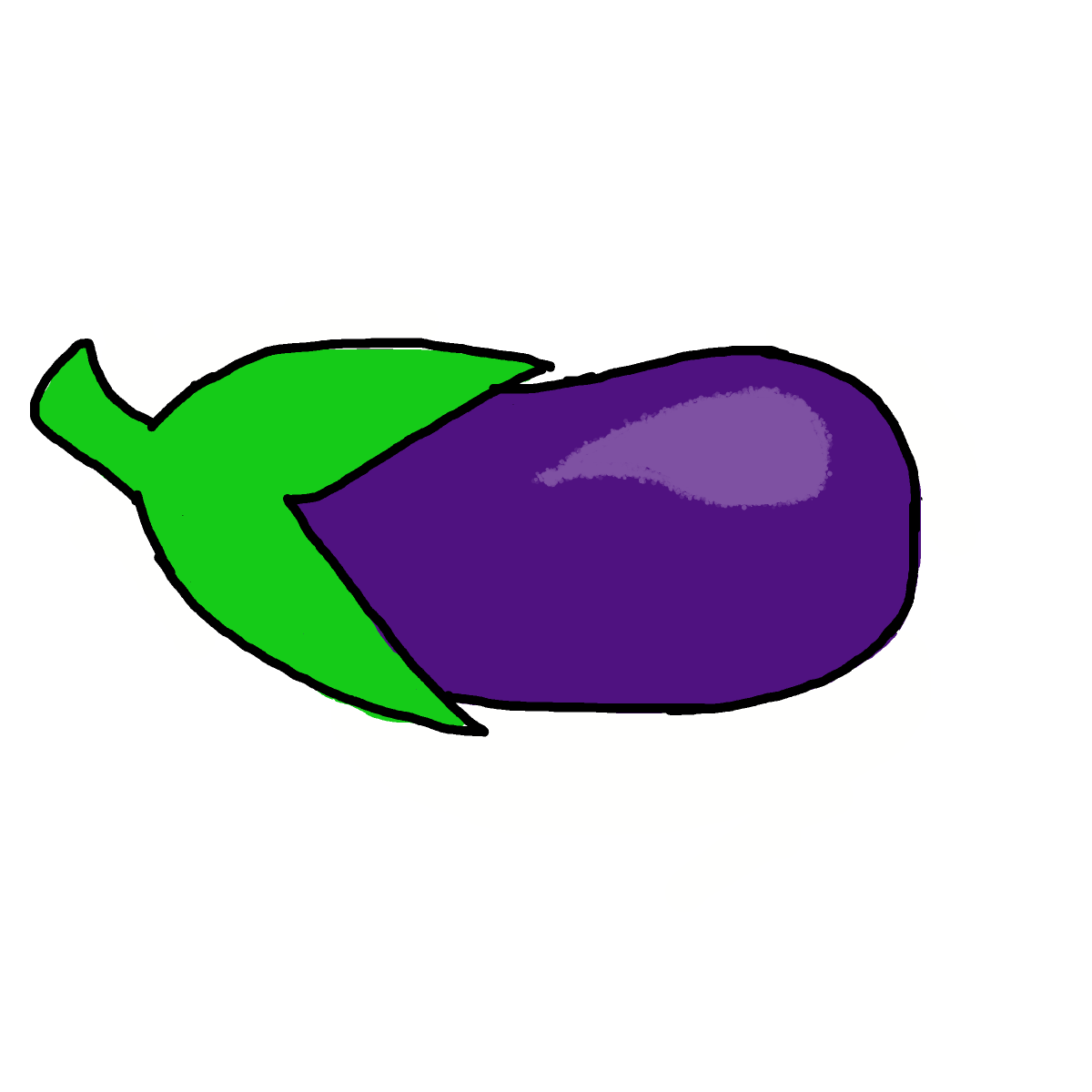 Eggplant drawing by holly