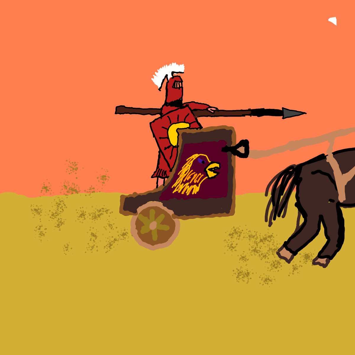 Chariot drawing by soft-blue-storm
