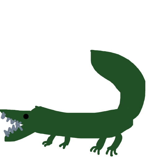 Crocodile drawing by cyan-bronze-net