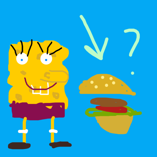 Krabby Patty drawing by edge-coal-earth
