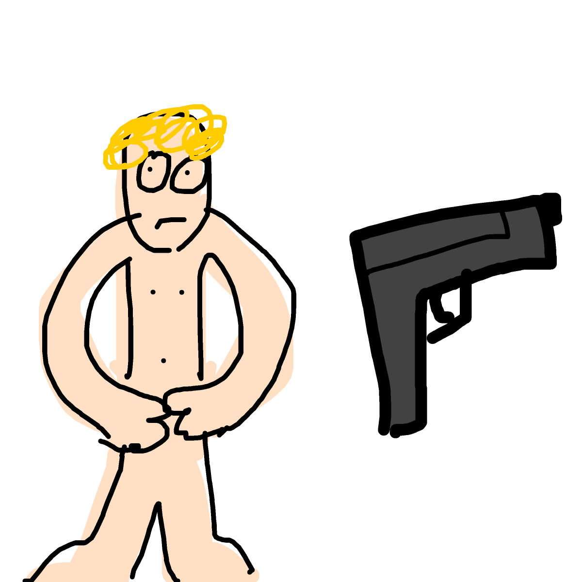 Naked Gun drawing by hatben