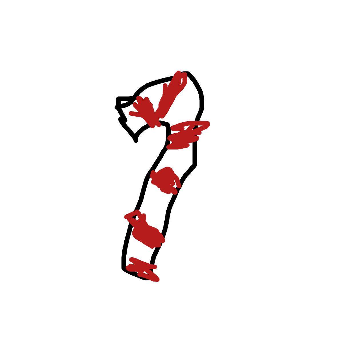 Candy Cane drawing by wide-pure-sketch