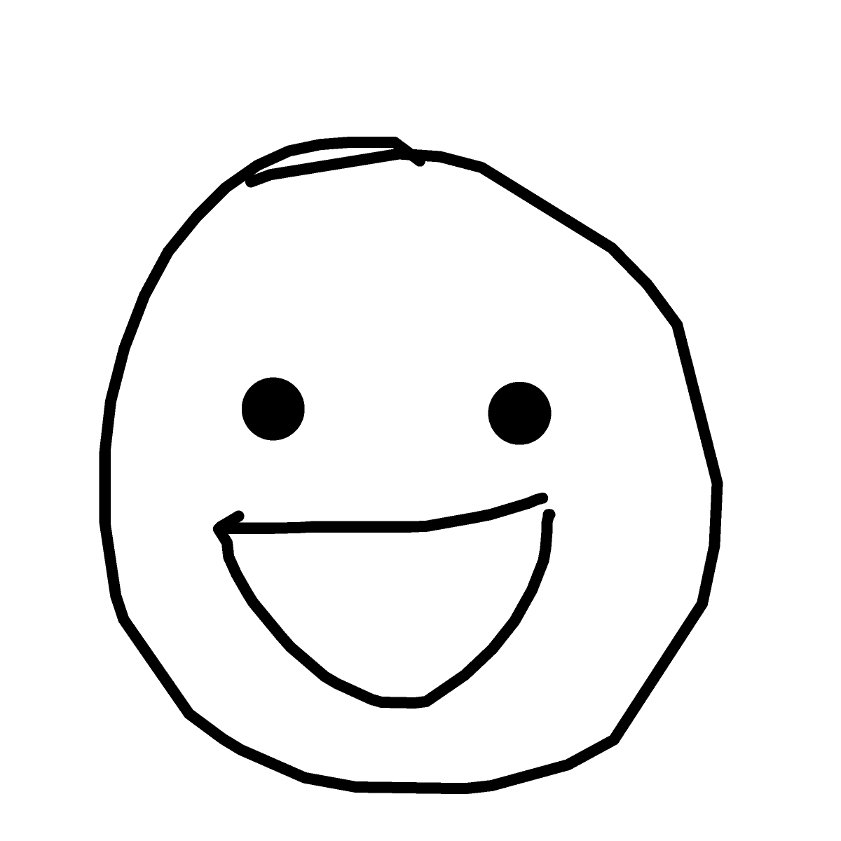 Smile drawing by spleenonlean