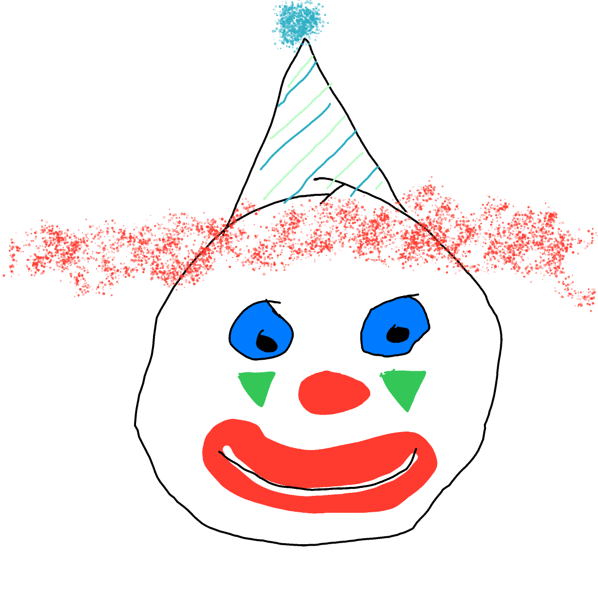 Clown drawing by Shandi