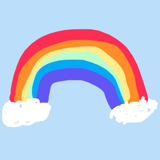 Rainbow drawing by beanieweenie